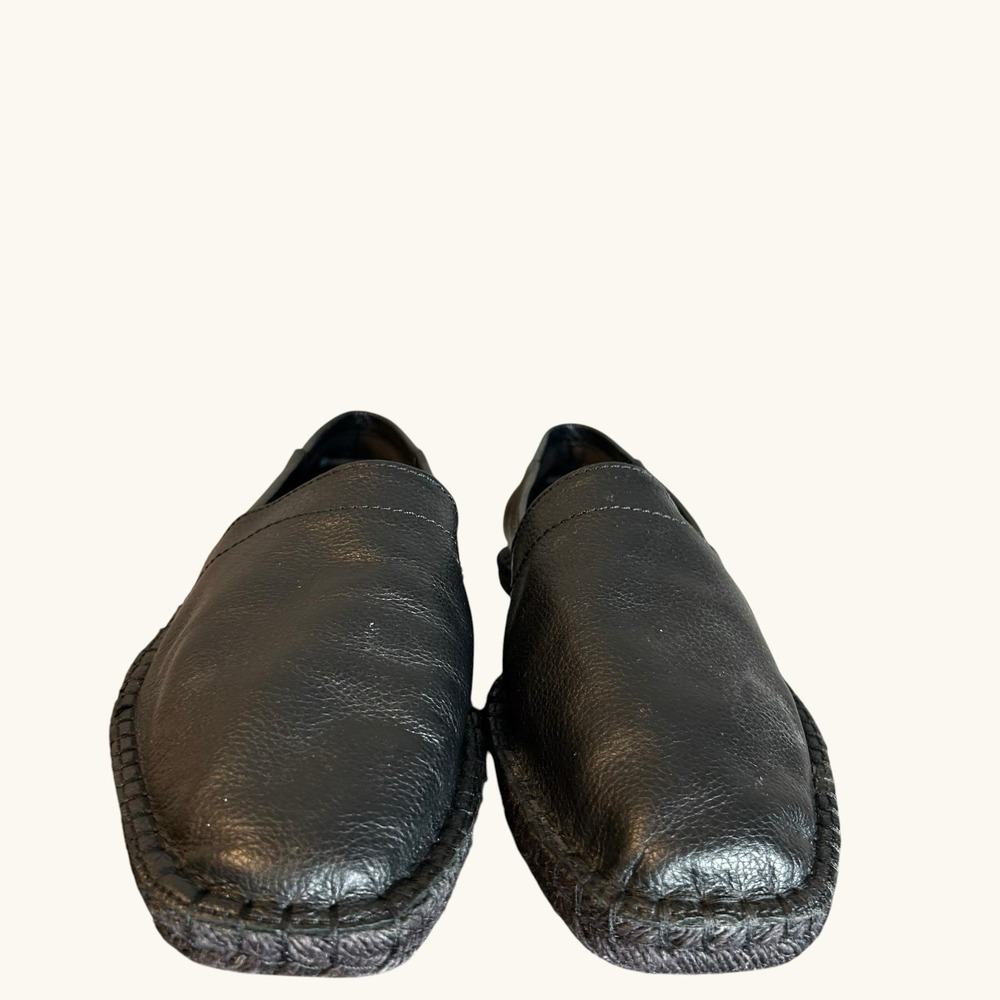 ZARA Mens EU 42 Black Espadrille Loafers Slip On Shoes
